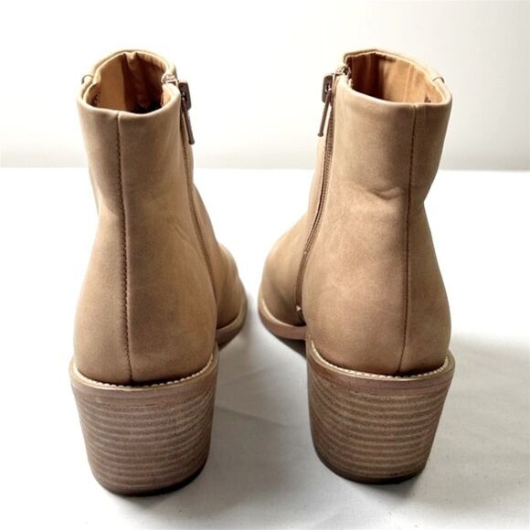 Report Odesa Grained W/Leather Stack Booties - Picture 4 of 5